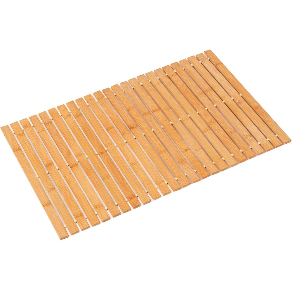 Bamboo Slatted Bath Mat - Natural